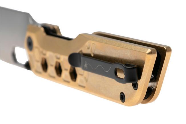 Afbeelding voor Artisan Cutlery Beest 1878P-BR, Stonewashed AR-RPM9, Brass zakmes