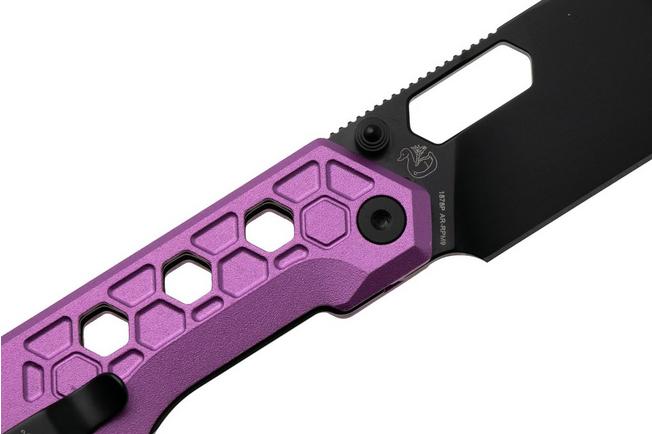 Afbeelding voor Artisan Cutlery Beest 1878P-BVT Black PVD AR-RPM9, Purple Aluminum zakmes