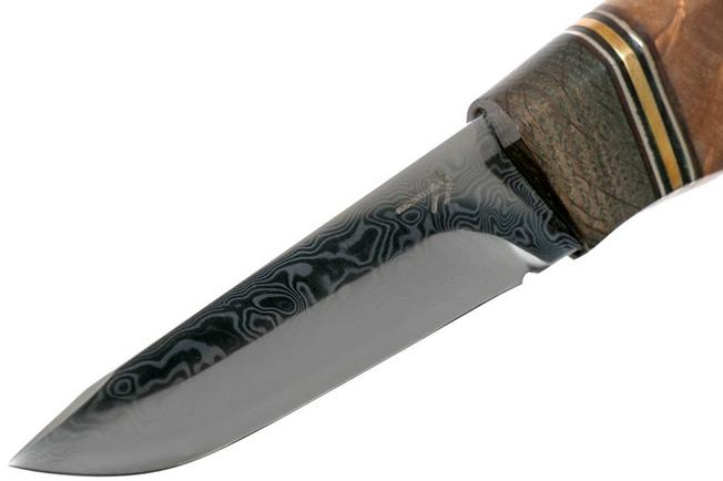 Furious Opinion Vegetables Autine Puukko, Stainless Damascus, brown RH sheath | Advantageously  shopping at Knivesandtools.com