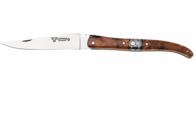 Obraz dla Nóż składany Laguiole en Aubrac Unique Piece 01-UP Full Handle, Beech Wood, Hand Carved Engravings