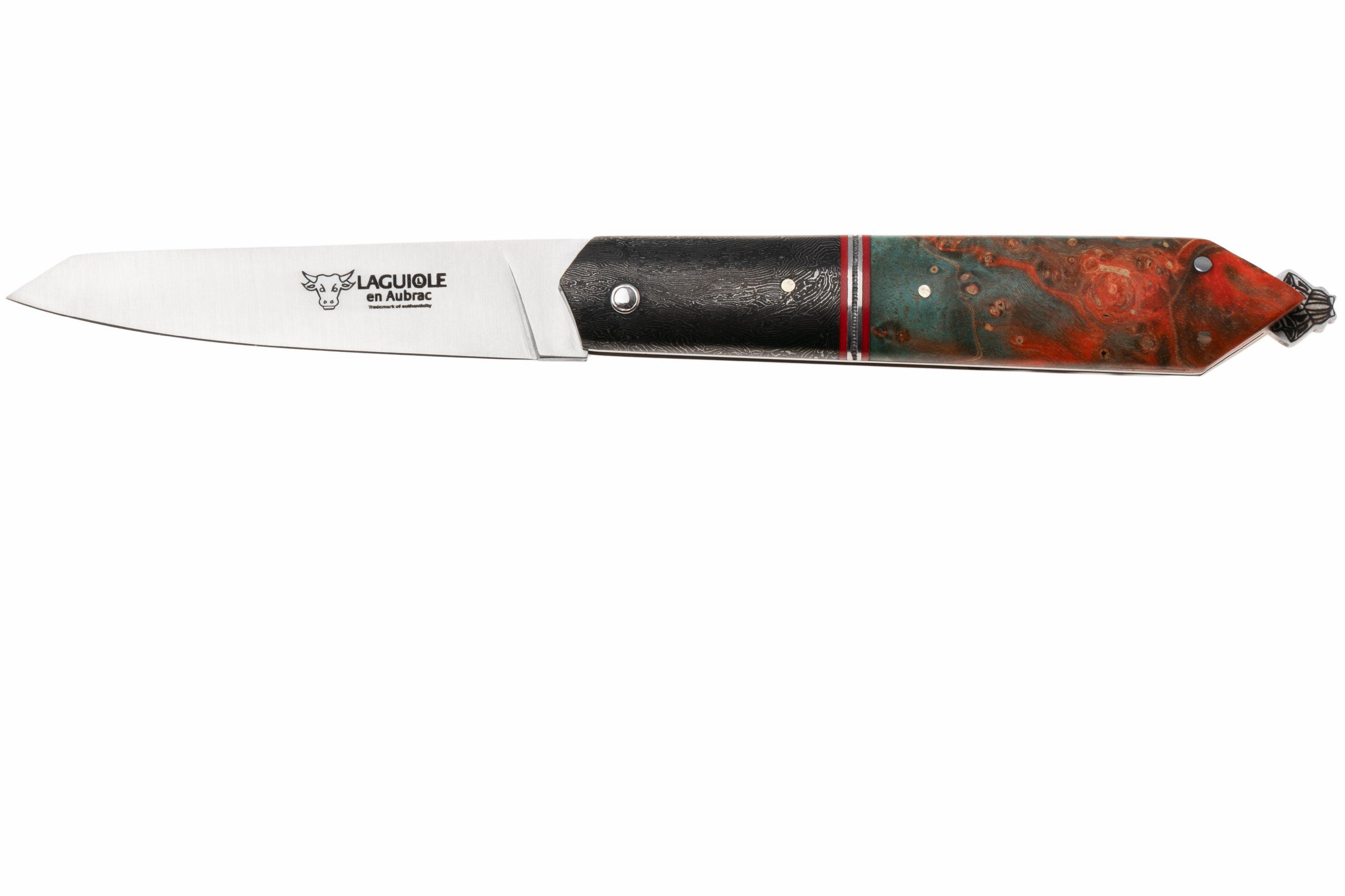 Laguiole en Aubrac Bee-Back Unique Piece 02-UP Orange Elder Wood Burl ...