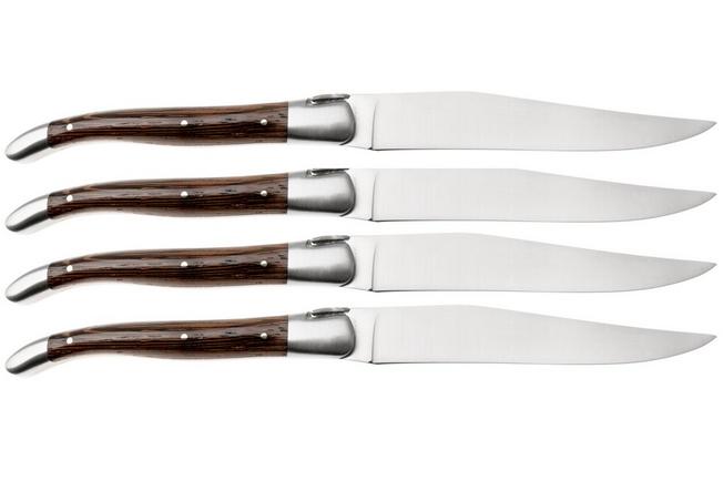Afbeelding voor Laguiole en Aubrac 42C12-WE, Wenge, 4-delige steakmessenset