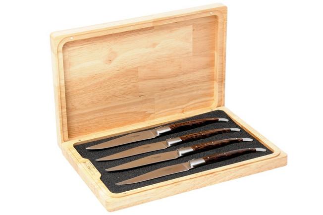 Afbeelding voor Laguiole en Aubrac 42C12-WE, Wenge, 4-delige steakmessenset