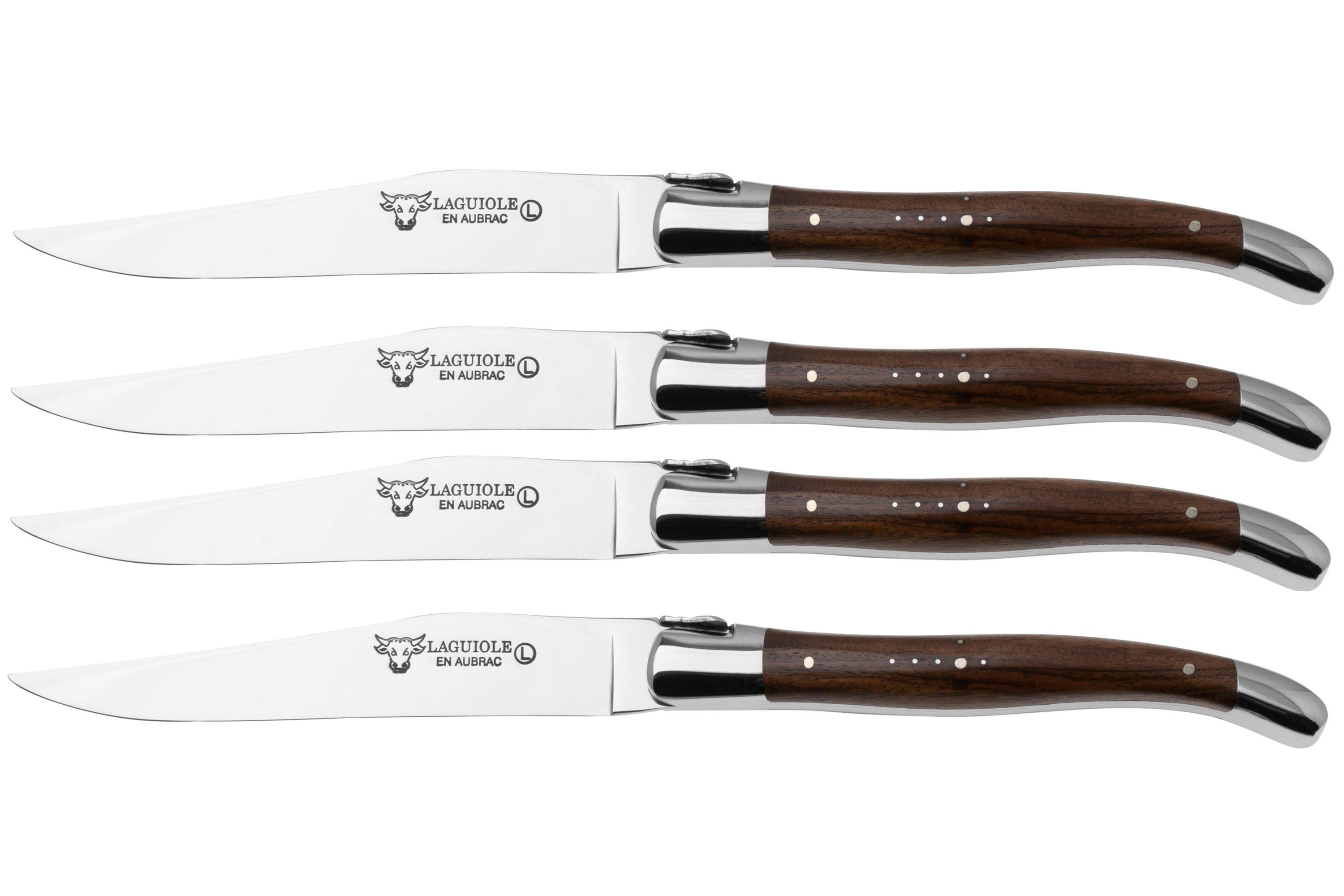 Forge de Laguiole set di 6 coltelli da bistecca corno nero, T62MINBN