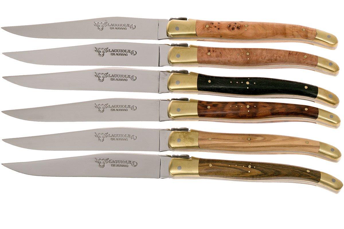 6 Couteaux de Table Laguiole en Aubrac en bois d'amourette