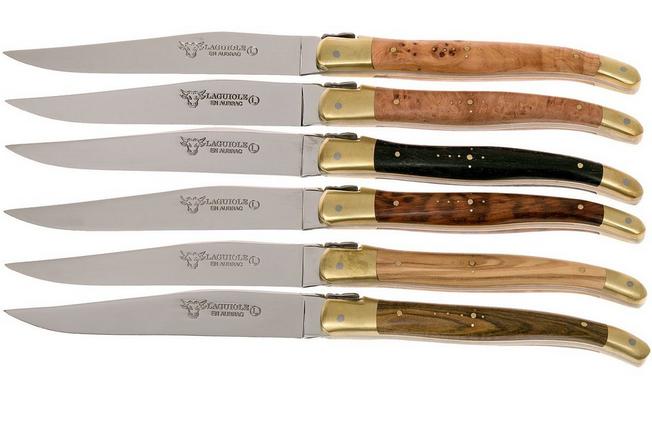 French Vintage LAGUIOLE Mixed Set of Dinning 5 Knives With 