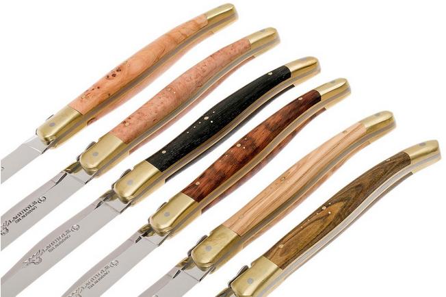 Laguiole en Aubrac - set di 6 coltelli da bistecca legno misto