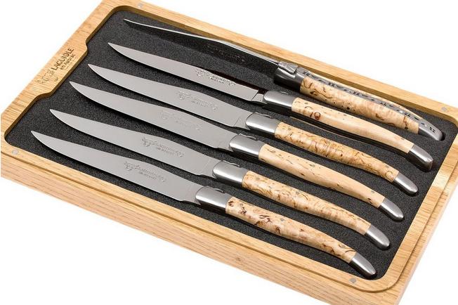 Laguiole en Aubrac 6-piece steak knife birch | Advantageously shopping at Knivesandtools.ie