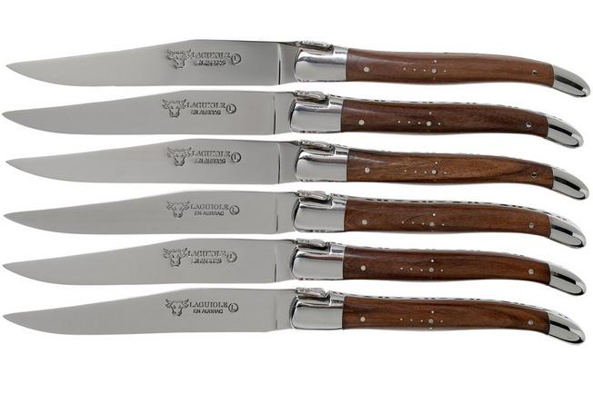 2/4/6pcs Laguiole Steak Knives Set Sharp Blade Dinner Knife