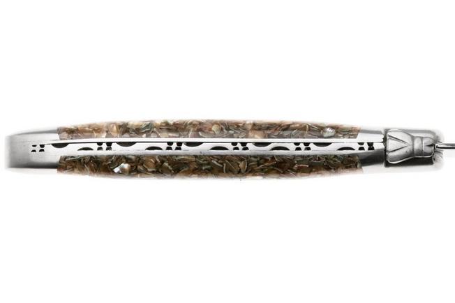 Afbeelding voor Laguiole en Aubrac Abalone Shell, Brushed Stainless Steel, 6-delige steakmessenset