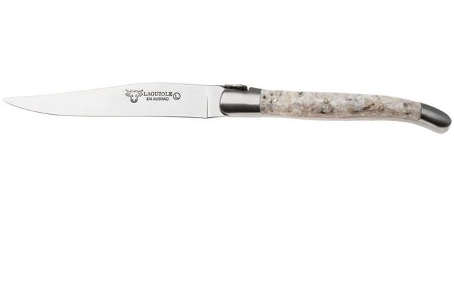 Afbeelding voor Laguiole en Aubrac Mixed Shells, Brushed Stainless Steel, 6-delige steakmessenset