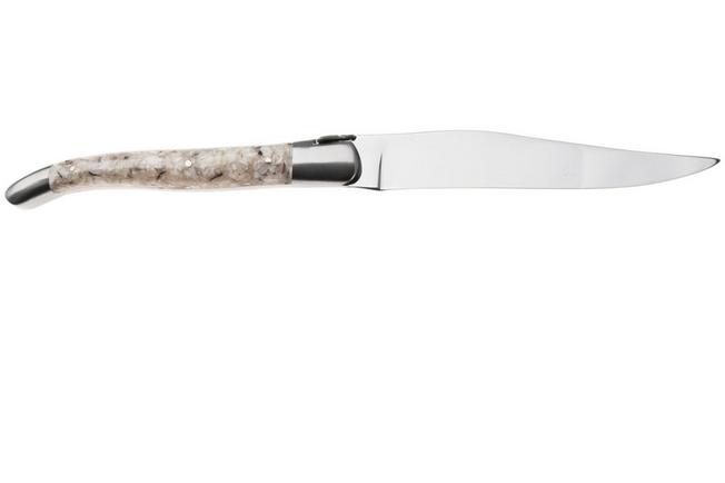 Afbeelding voor Laguiole en Aubrac Mixed Shells, Brushed Stainless Steel, 6-delige steakmessenset
