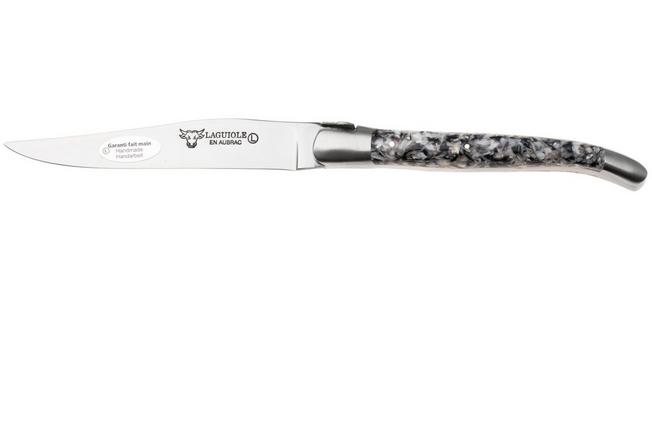 Afbeelding voor Laguiole en Aubrac Mixed Shells, Brushed Stainless Steel, 6-delige steakmessenset