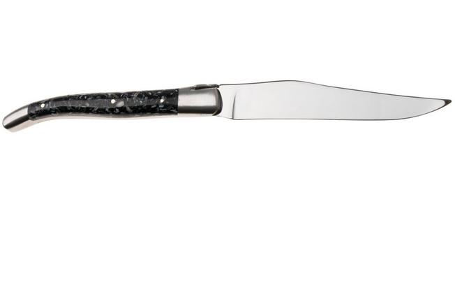 Afbeelding voor Laguiole en Aubrac Mixed Shells, Brushed Stainless Steel, 6-delige steakmessenset