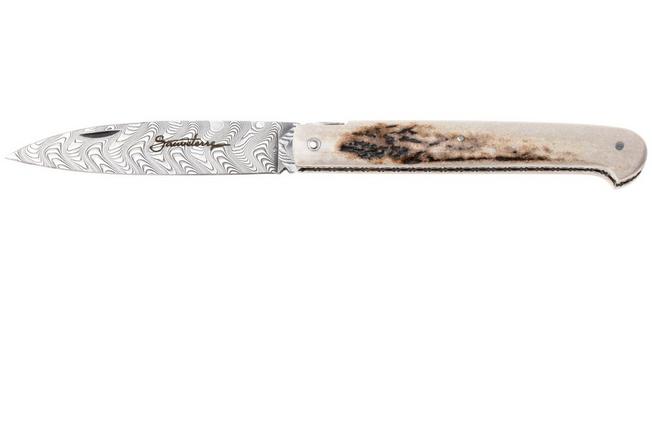 Afbeelding voor Laguiole en Aubrac Sauveterre AU06UP, Balbach Damascus, Antler zakmes