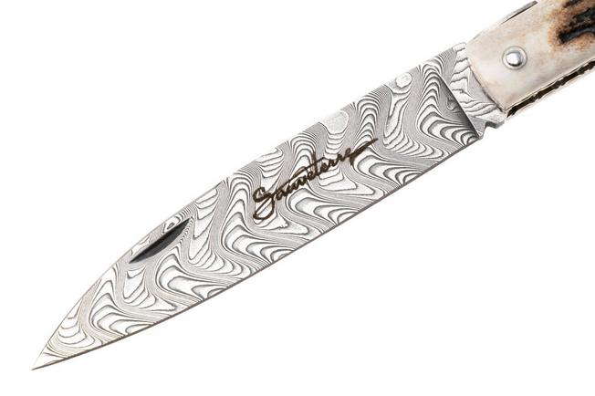 Afbeelding voor Laguiole en Aubrac Sauveterre AU06UP, Balbach Damascus, Antler zakmes
