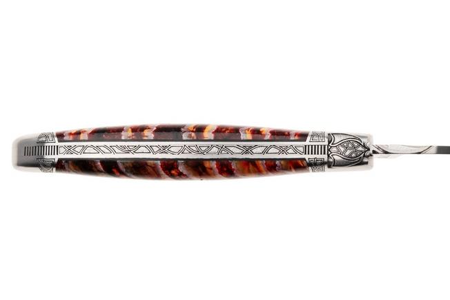 Afbeelding voor Laguiole en Aubrac Unique Piece Red Mammoth Molar, Stainless Steel Bolster, zakmes