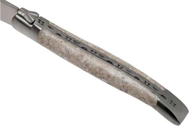 Laguiole Oyster Knife made of recycled Oyster shells handle