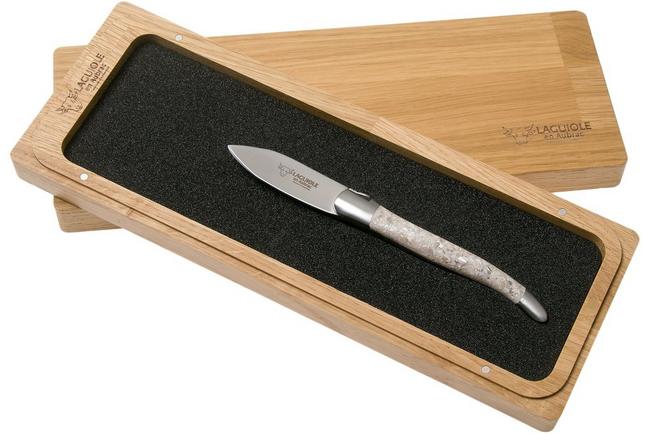 Couteau huitre Laguiole,avec sabot cale huitre et coffret bois