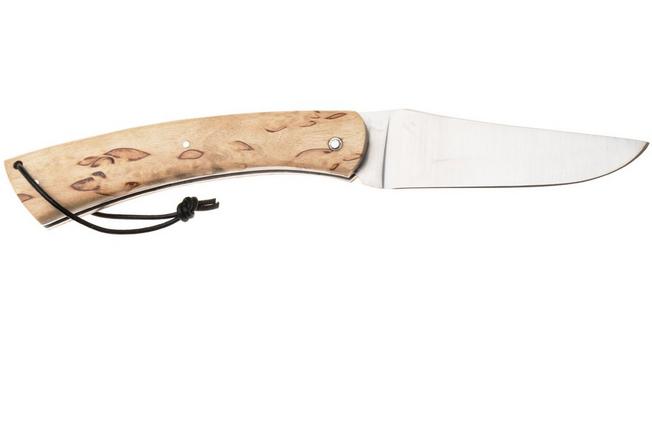 Afbeelding voor Laguiole en Aubrac Camembert CAM-BIR Curly Birch Wood, zakmes