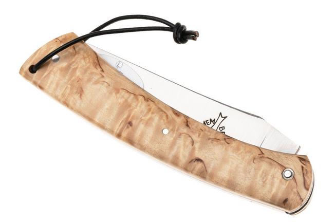 Afbeelding voor Laguiole en Aubrac Camembert CAM-BIR Curly Birch Wood, zakmes