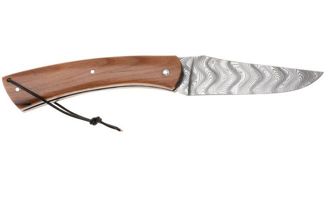 Afbeelding voor Laguiole en Aubrac Camembert CAM-DMS-ABW Balbach Damascus, Beech Wood, zakmes