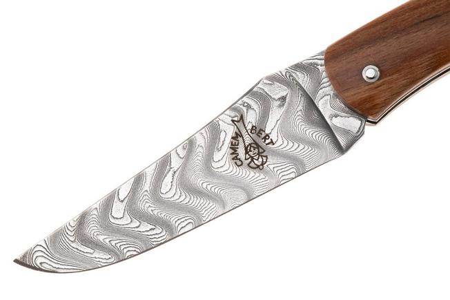 Afbeelding voor Laguiole en Aubrac Camembert CAM-DMS-ABW Balbach Damascus, Beech Wood, zakmes