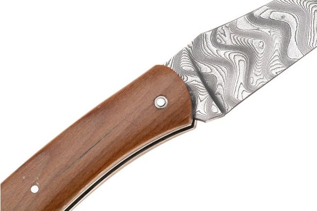 Afbeelding voor Laguiole en Aubrac Camembert CAM-DMS-ABW Balbach Damascus, Beech Wood, zakmes