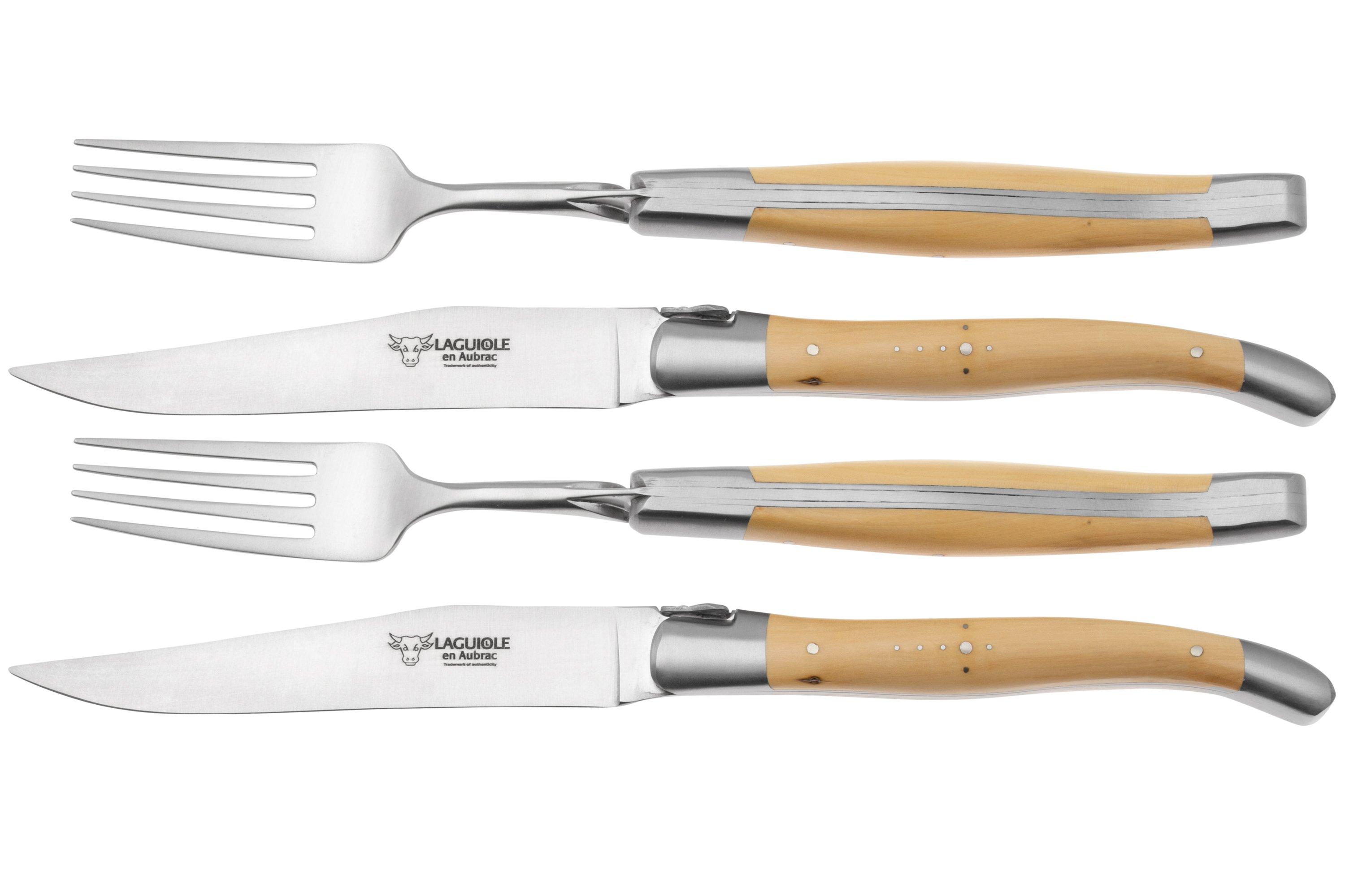 Laguiole en Aubrac CCF99BIIHL, 4piece cutlery set, box wood