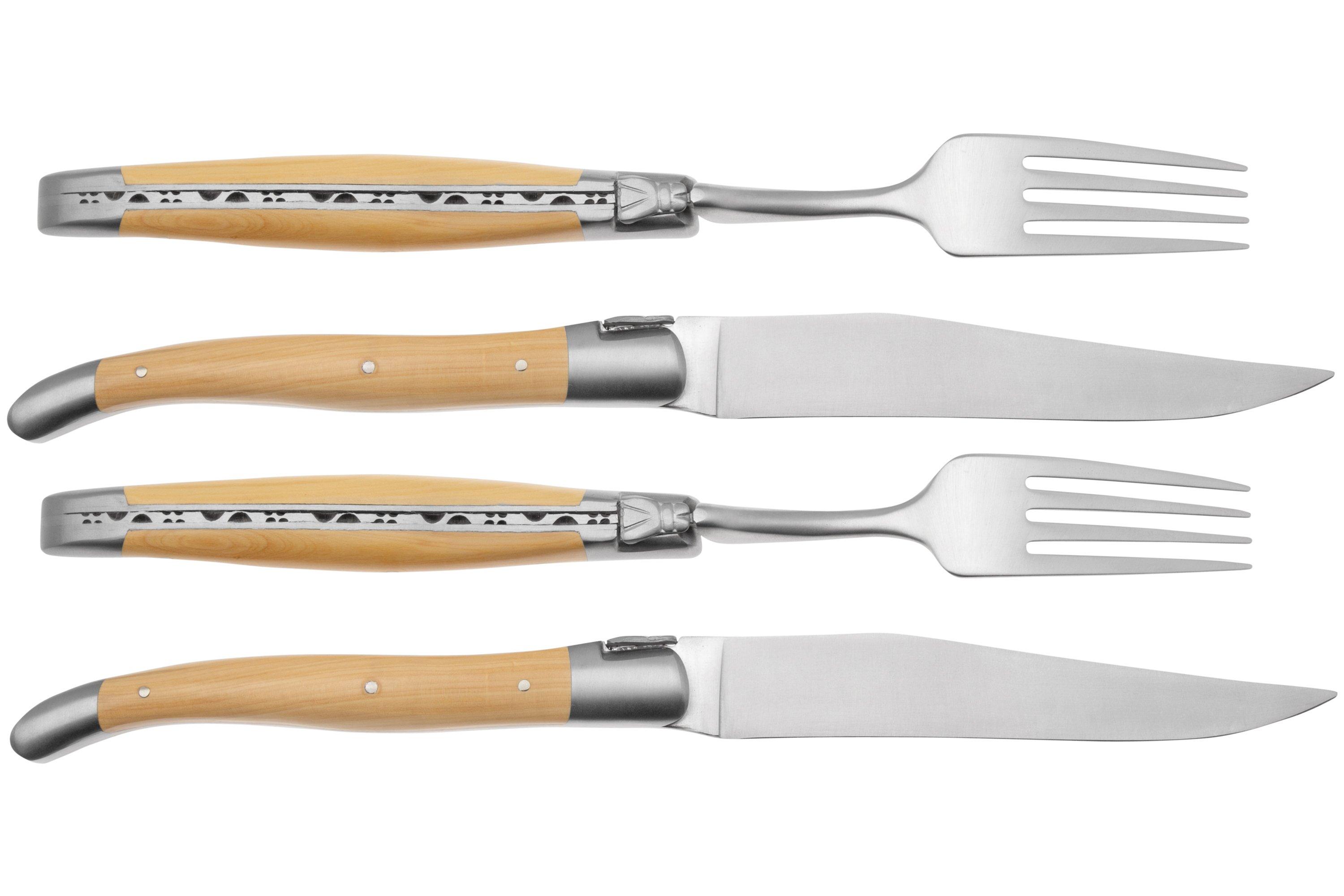 Laguiole en Aubrac CCF99BIIHL, 4piece cutlery set, box wood