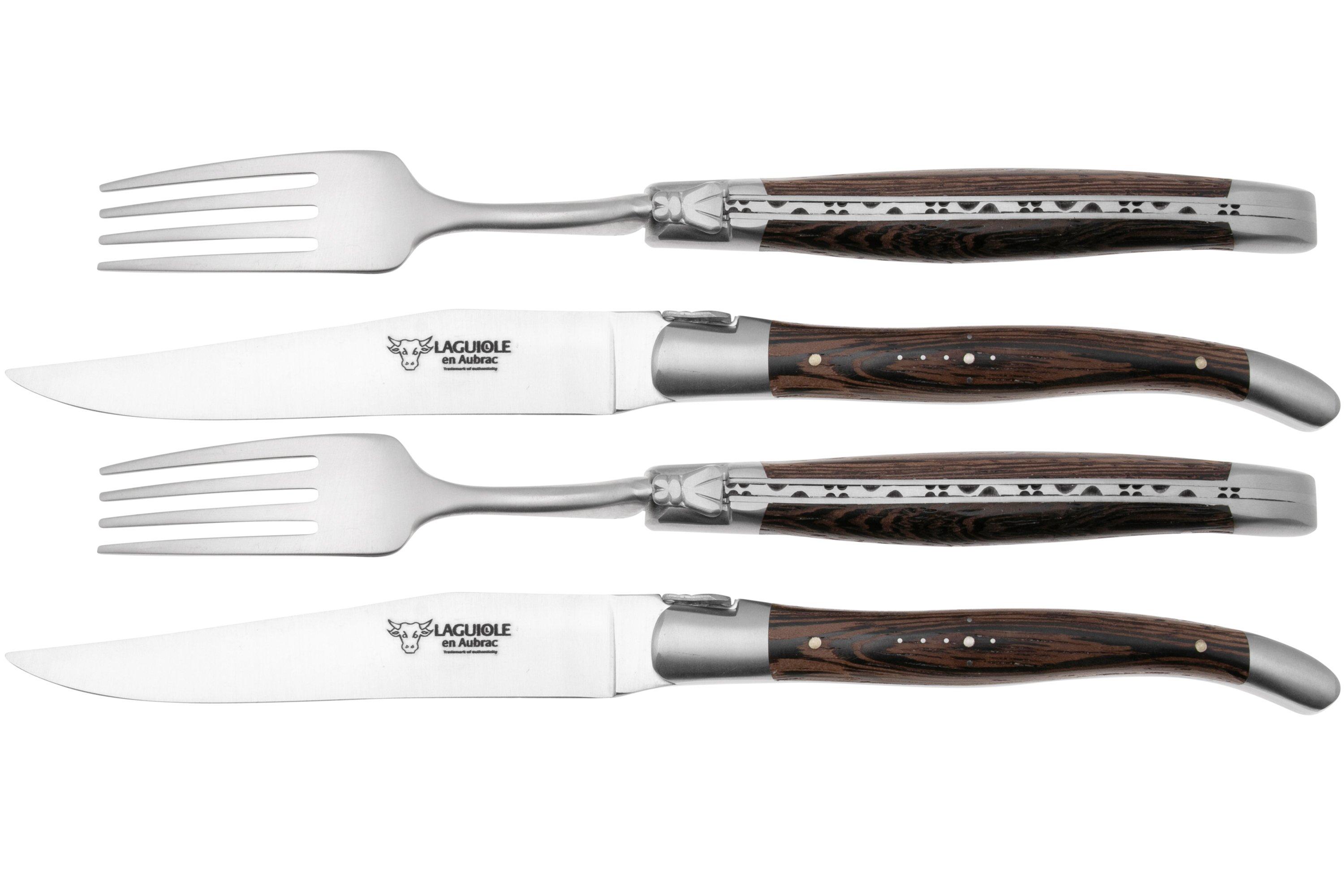 Laguiole en Aubrac CCF99WEIHL, 4piece cutlery set, wenge wood