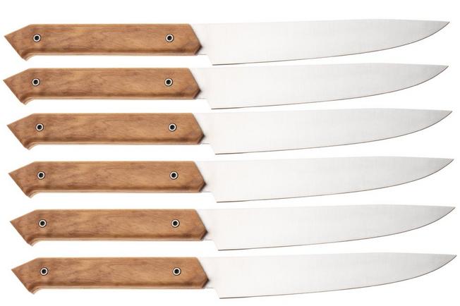 Afbeelding voor Laguiole en Aubrac Gastronome olijfhout, 6-delige steakmessenset