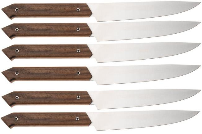Afbeelding voor Laguiole en Aubrac Gastronome walnoothout, 6-delige steakmessenset