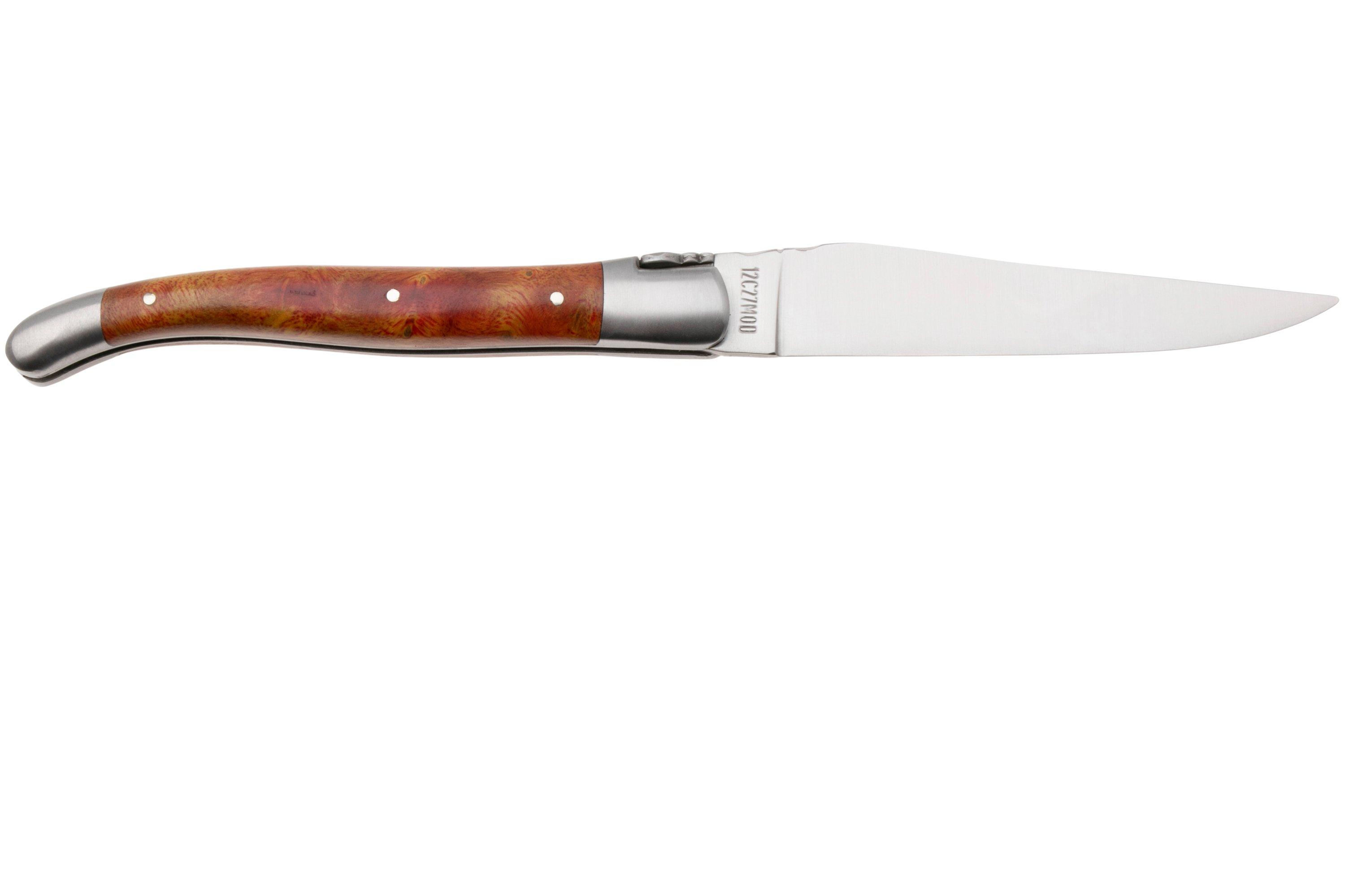 LAGUIOLE Set 3 Coltelli Da Cucina In Acciaio Inox E Legno Di Bambù - Coltello Da Cuoco, Spelucchino, Coltello Da Intaglio