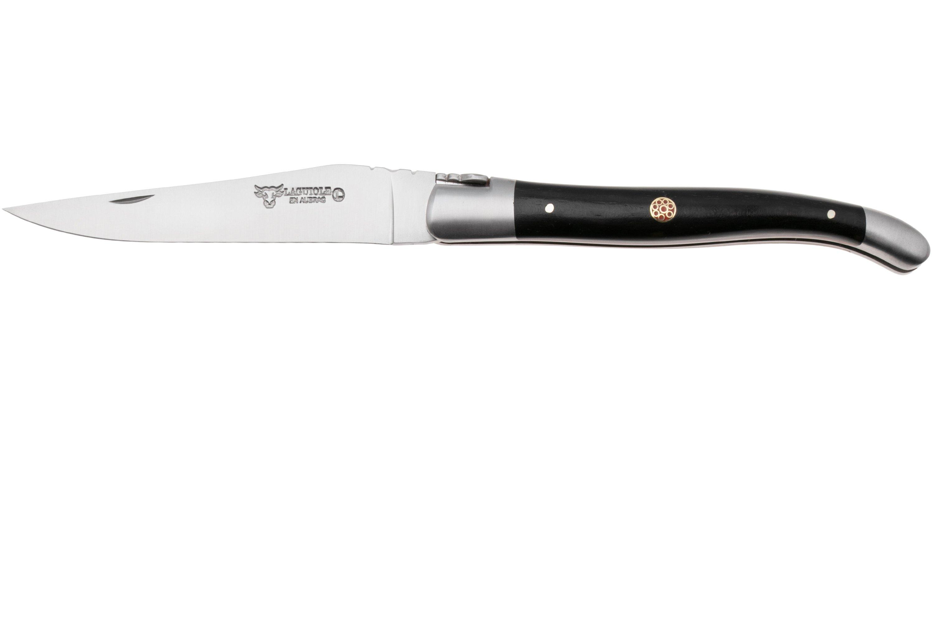 Laguiole En Aubrac Taschenmesser – 12 Cm Griff Aus Rinderknochen, 10 Cm Klinge – Sondermodell Mit Jakobsmuschel-Design