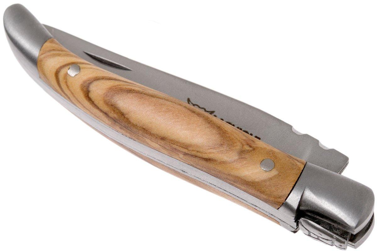 Laguiole en Aubrac pocket knife 7 cm olive wood, L0207OLI-SSB1