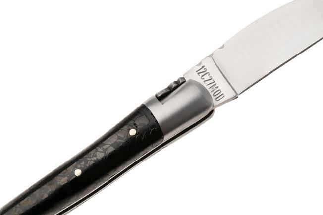 Afbeelding voor Laguiole en Aubrac L0210IIFFCHA Sandvik 12C27, Charcoal Carbon zakmes, 10 cm