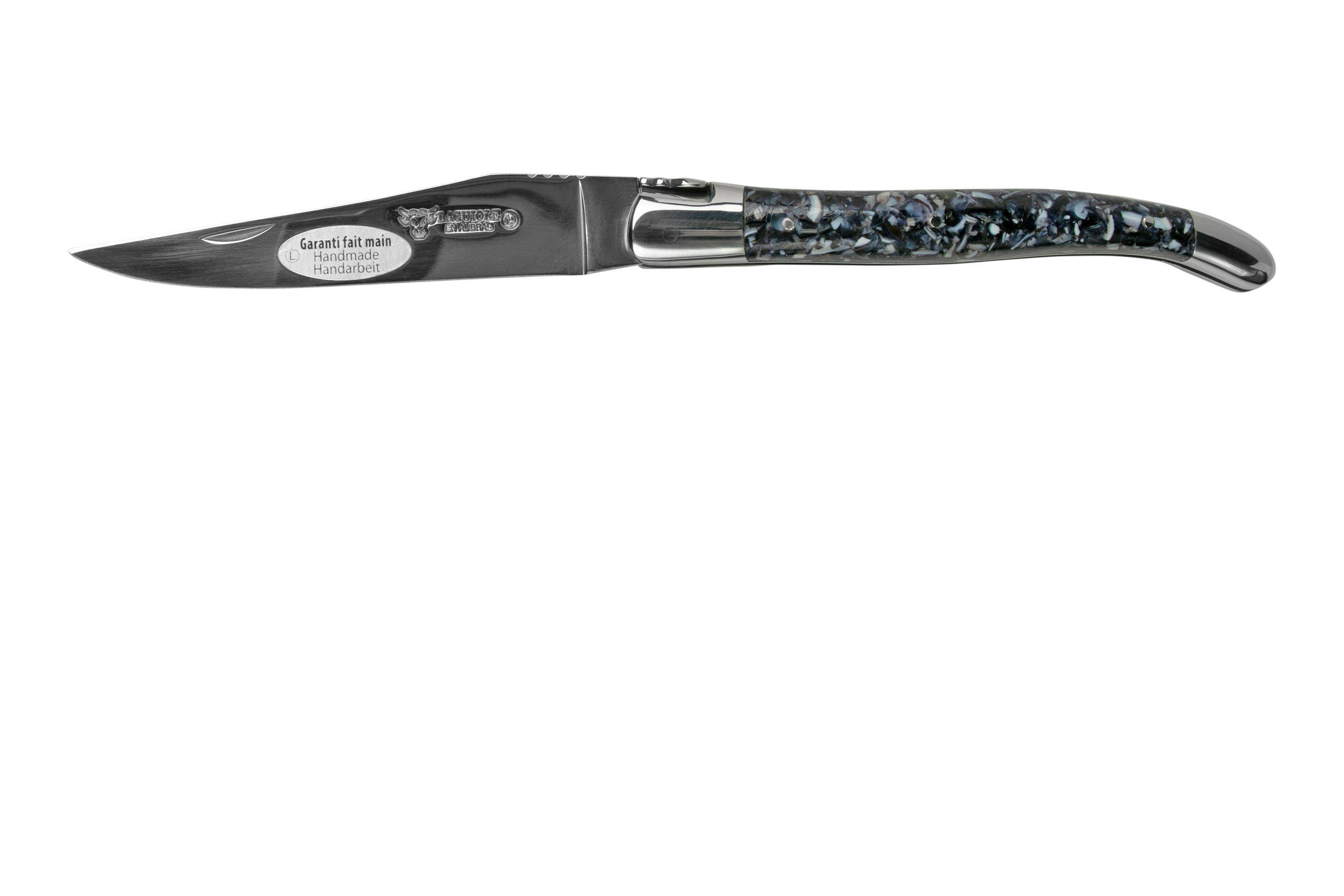 Laguiole en Aubrac Mussel L0212CQM clamshell, polished, laguiole pocket