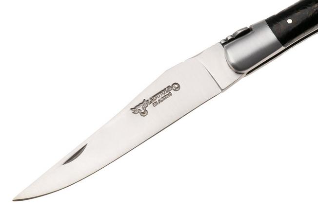 Afbeelding voor Laguiole en Aubrac L0212IIFFCHA Sandvik 12C27, Charcoal Carbon zakmes, 12 cm