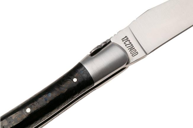 Afbeelding voor Laguiole en Aubrac L0212IIFFCHA Sandvik 12C27, Charcoal Carbon zakmes, 12 cm