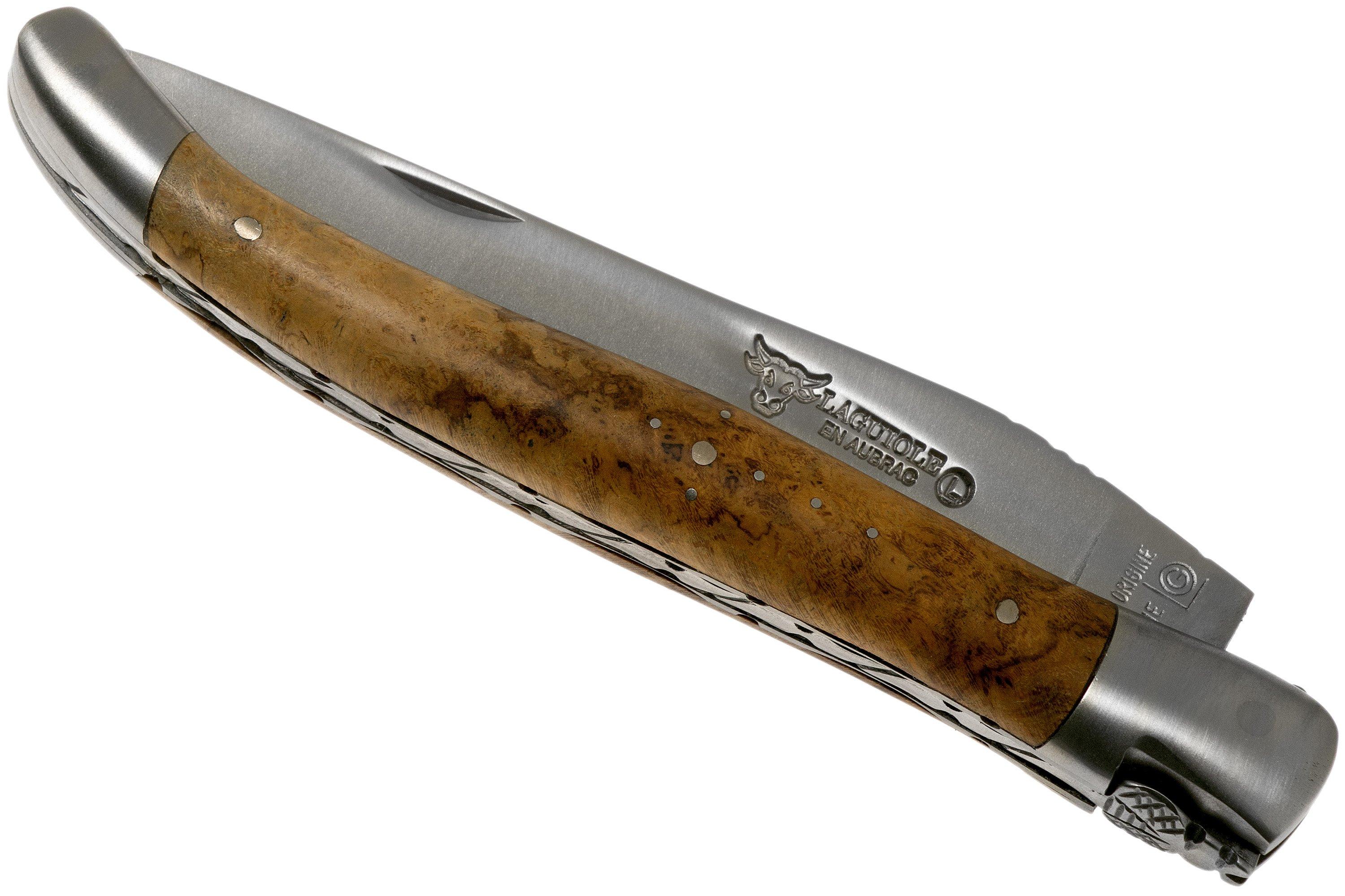Laguiole en Aubrac 12cm teak wood hand filed L0212LKH/FSB1 Laguiole