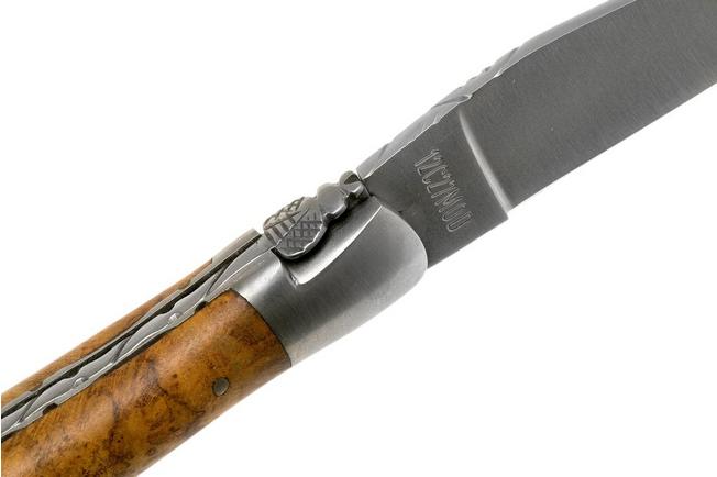 Coltello da innesto 10 cm affusolato con manico in legno di teak