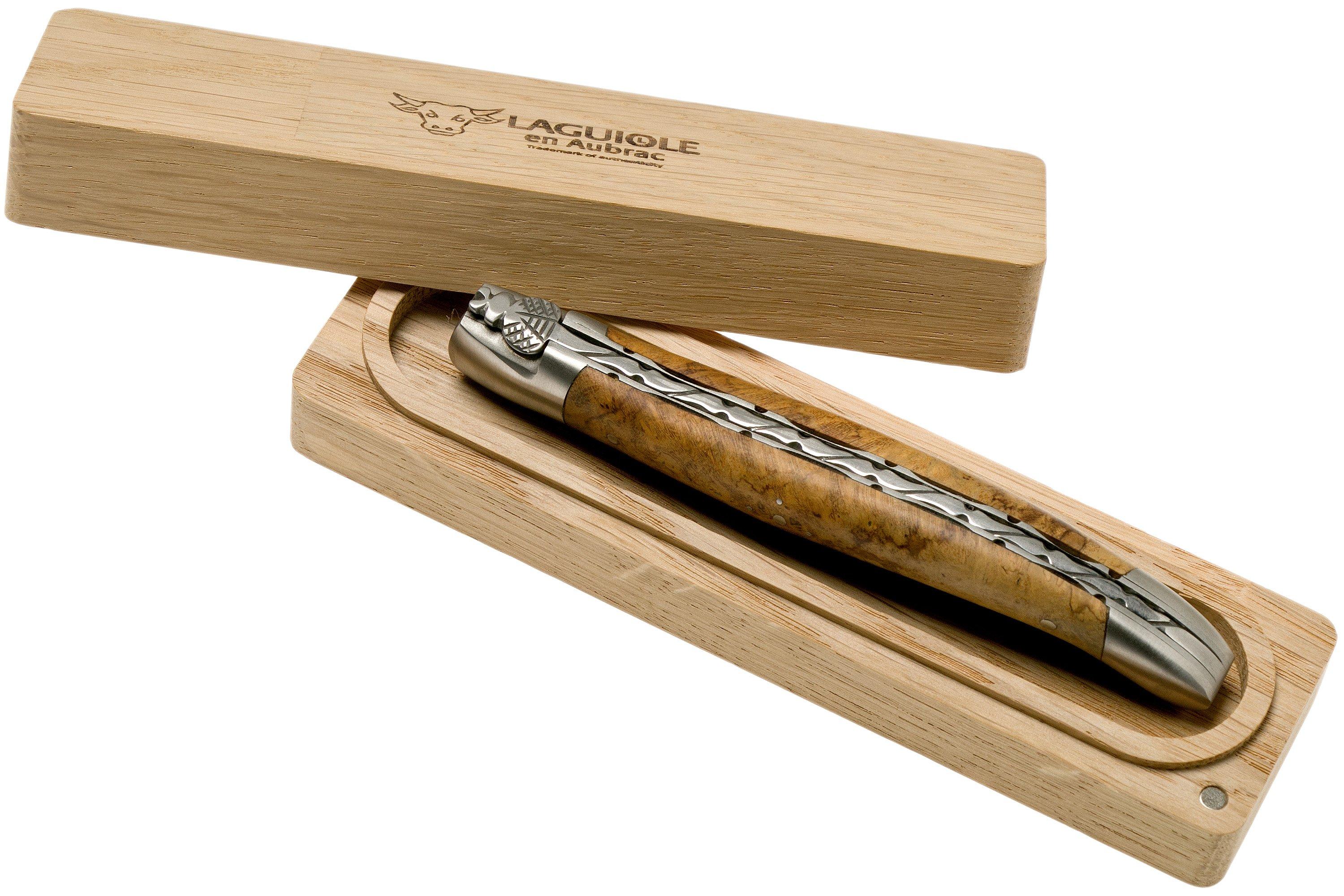 Laguiole en Aubrac 12cm teak wood hand filed L0212LKH/FSB1 Laguiole