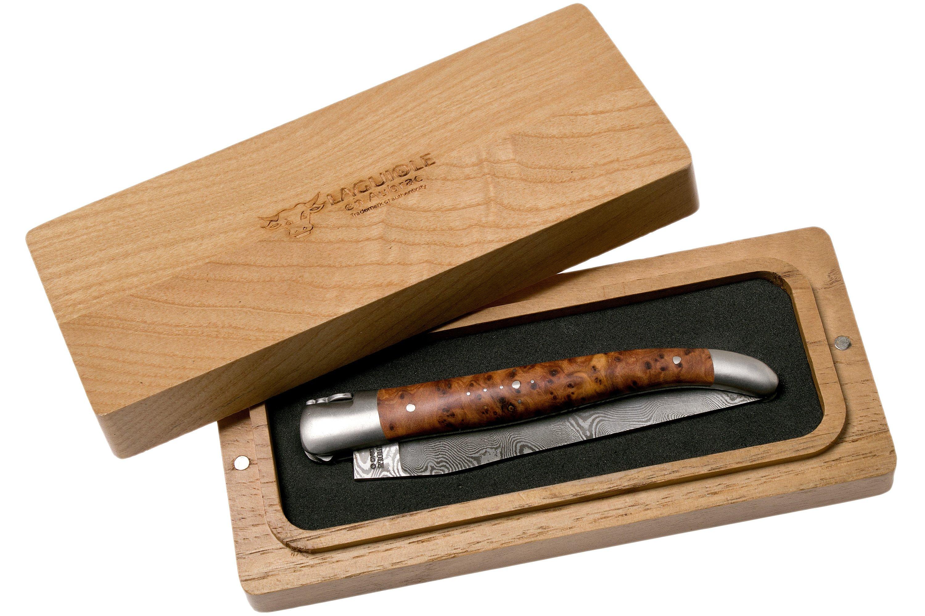 Laguiole en Aubrac 12 cm Balbach damast, Thuya wood L0212THI/FDBB1