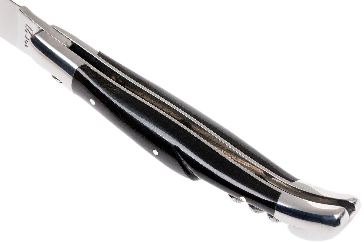 Laguiole En Aubrac Taschenmesser Mit Korkenzieher – 12 Cm, Griff Aus Knochen, Satinierte Klinge, Handarbeit Aus Frankreich