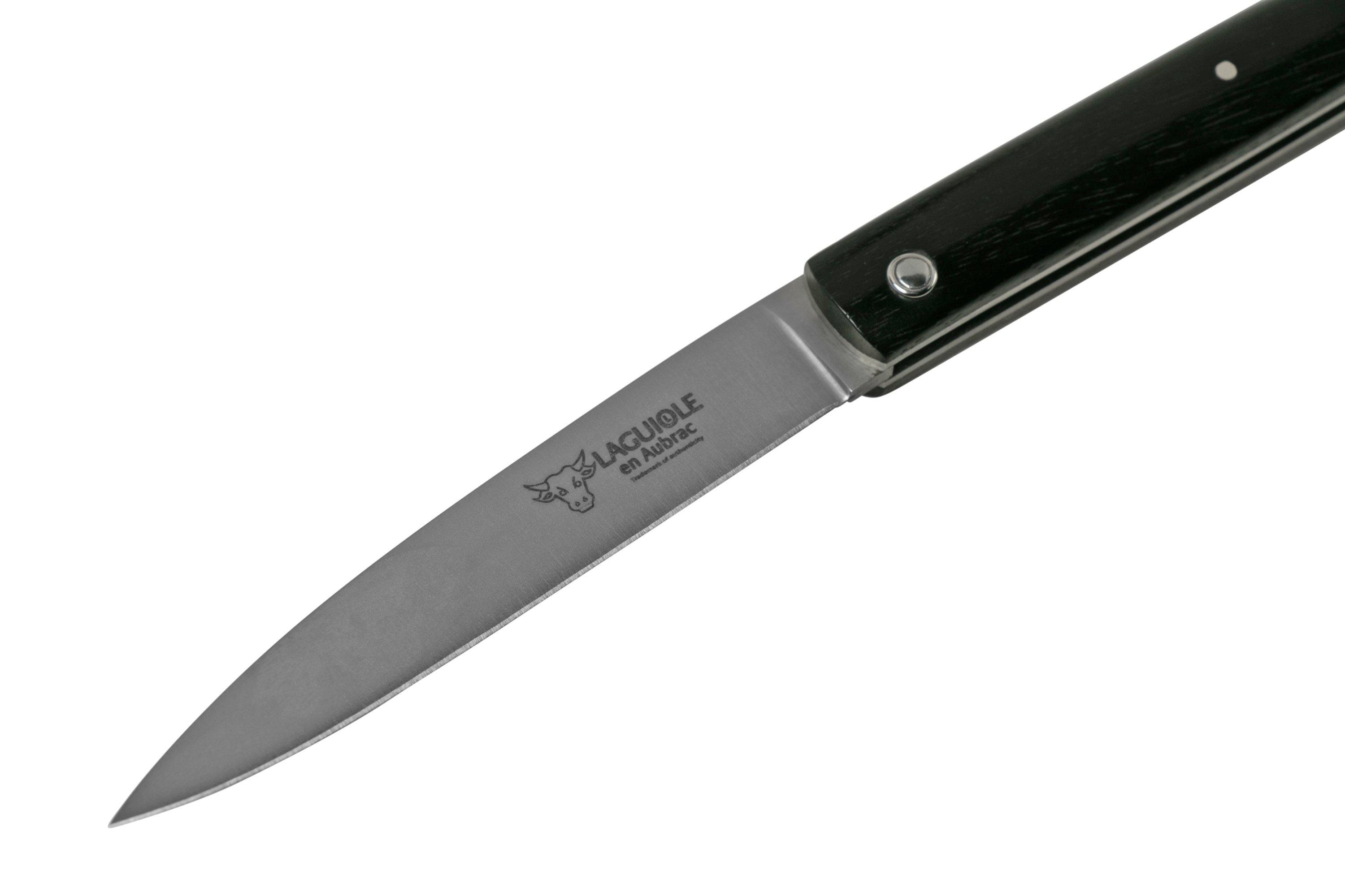 Laguiole En Aubrac Taschenmesser – Handgefertigt Aus Ebenholz Mit Wildschwein-Zinntauschierung