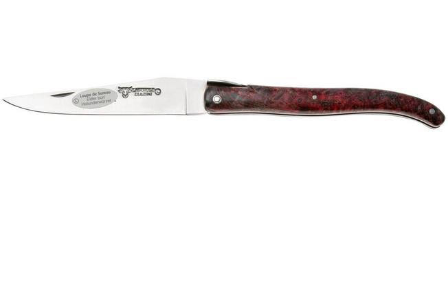 Afbeelding voor Laguiole en Aubrac Cosmos, Secret Garden Evergreen L0512UIHEVLSU, Sandvik 12C27, Tinted Elder Burl zakmes, 12 cm