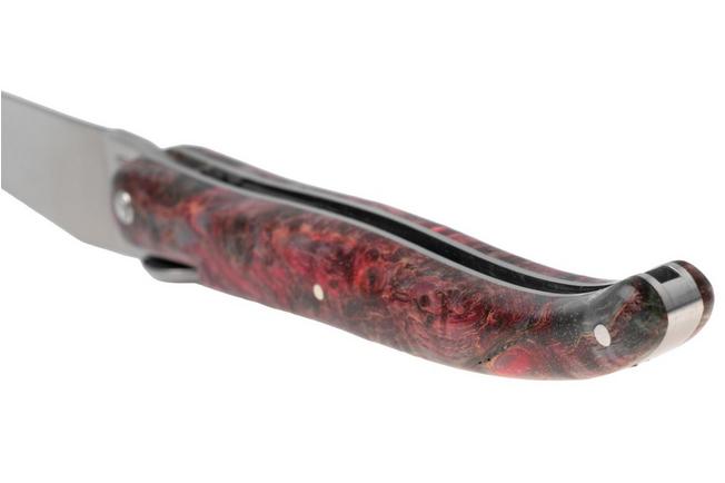 Afbeelding voor Laguiole en Aubrac Cosmos, Secret Garden Evergreen L0512UIHEVLSU, Sandvik 12C27, Tinted Elder Burl zakmes, 12 cm