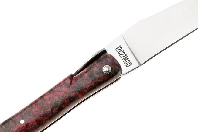 Afbeelding voor Laguiole en Aubrac Cosmos, Secret Garden Evergreen L0512UIHEVLSU, Sandvik 12C27, Tinted Elder Burl zakmes, 12 cm