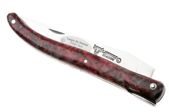 Afbeelding voor Laguiole en Aubrac Cosmos, Secret Garden Evergreen L0512UIHEVLSU, Sandvik 12C27, Tinted Elder Burl zakmes, 12 cm